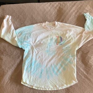 Disney woman’s Long Sleeve Tee with Pastel tie-dye Design